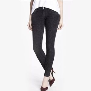PAIGE Gray Herringbone Emily Ultra Skinny Jeans